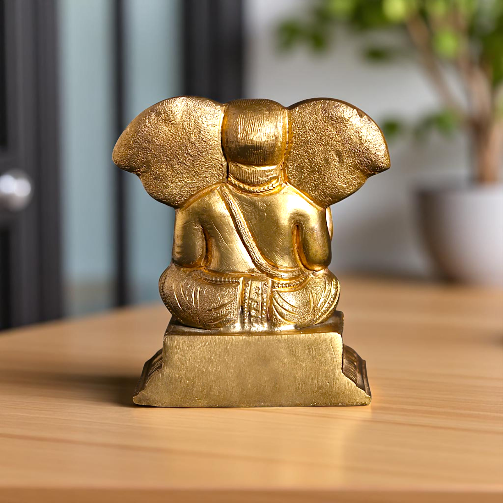 Bronze/Panchaloha Ganesha Ganpati seated with Blessing statue - 3 Inches Nikuressence