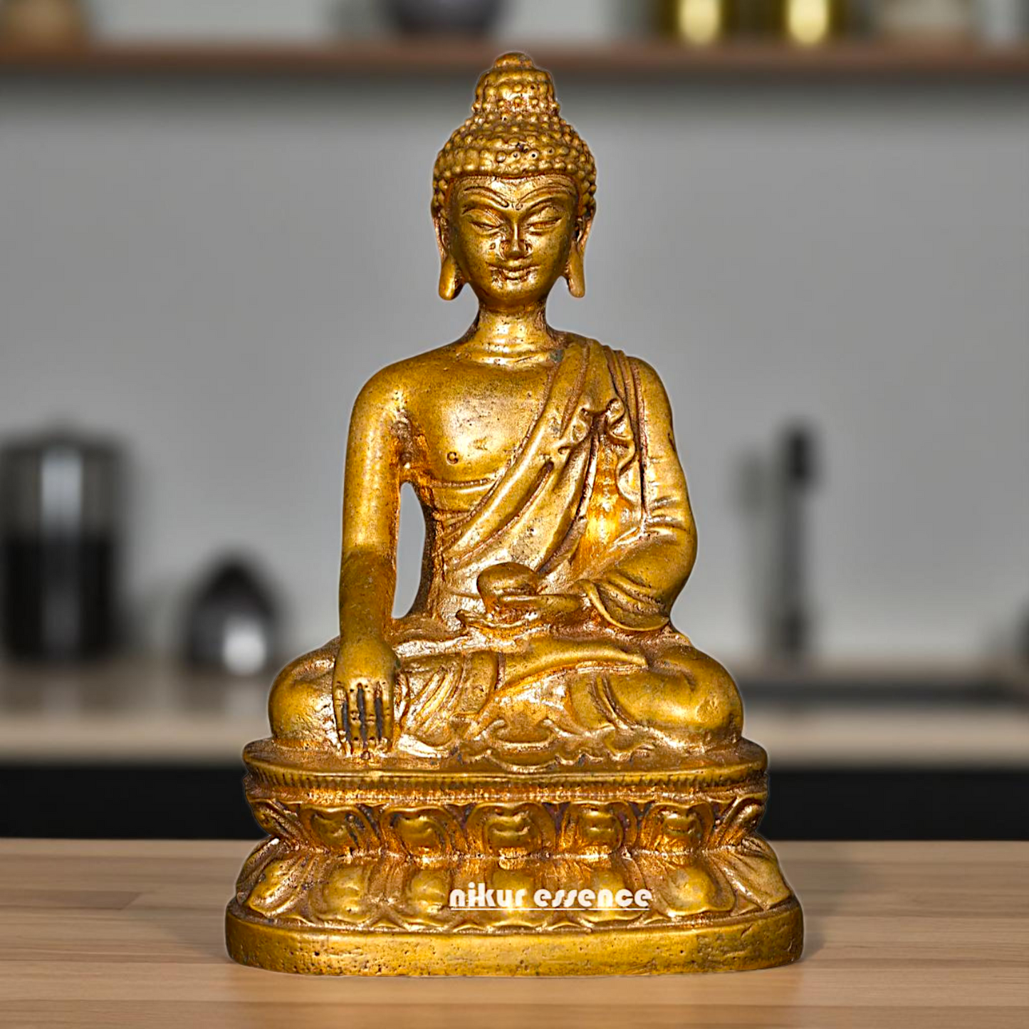 Lord Buddha Seated with meditation Bronze/Panchaloha idol - 3 Inches Nikuressence