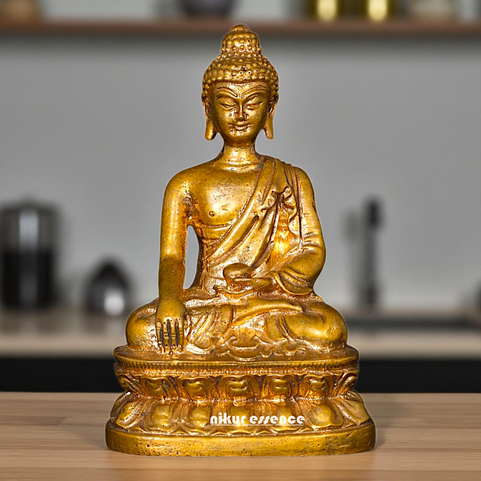 Lord Buddha Seated with meditation Bronze/Panchaloha idol - 3 Inches Nikuressence