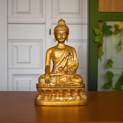 Lord Buddha Seated with meditation Bronze/Panchaloha idol - 3 Inches Nikuressence