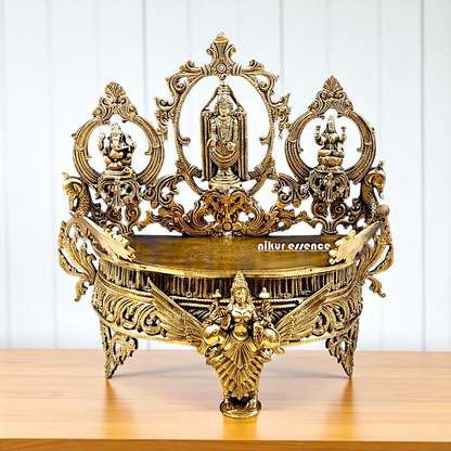 Bronze/Panchaloha Tirupati Balaji with Lakshmi Ganesh and Saraswati statue - 21 Inches Nikuressence