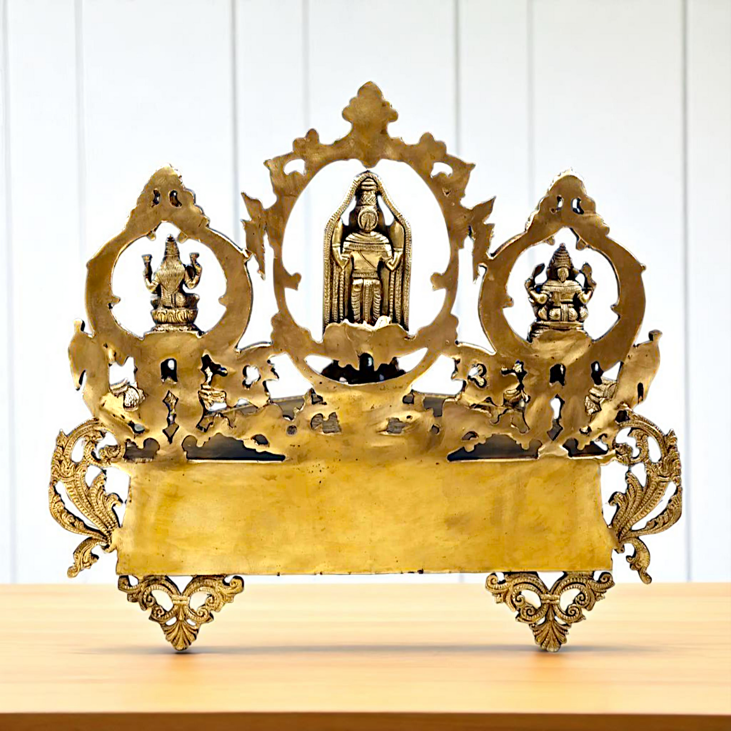 Bronze/Panchaloha Tirupati Balaji with Lakshmi Ganesh and Saraswati statue - 21 Inches Nikuressence