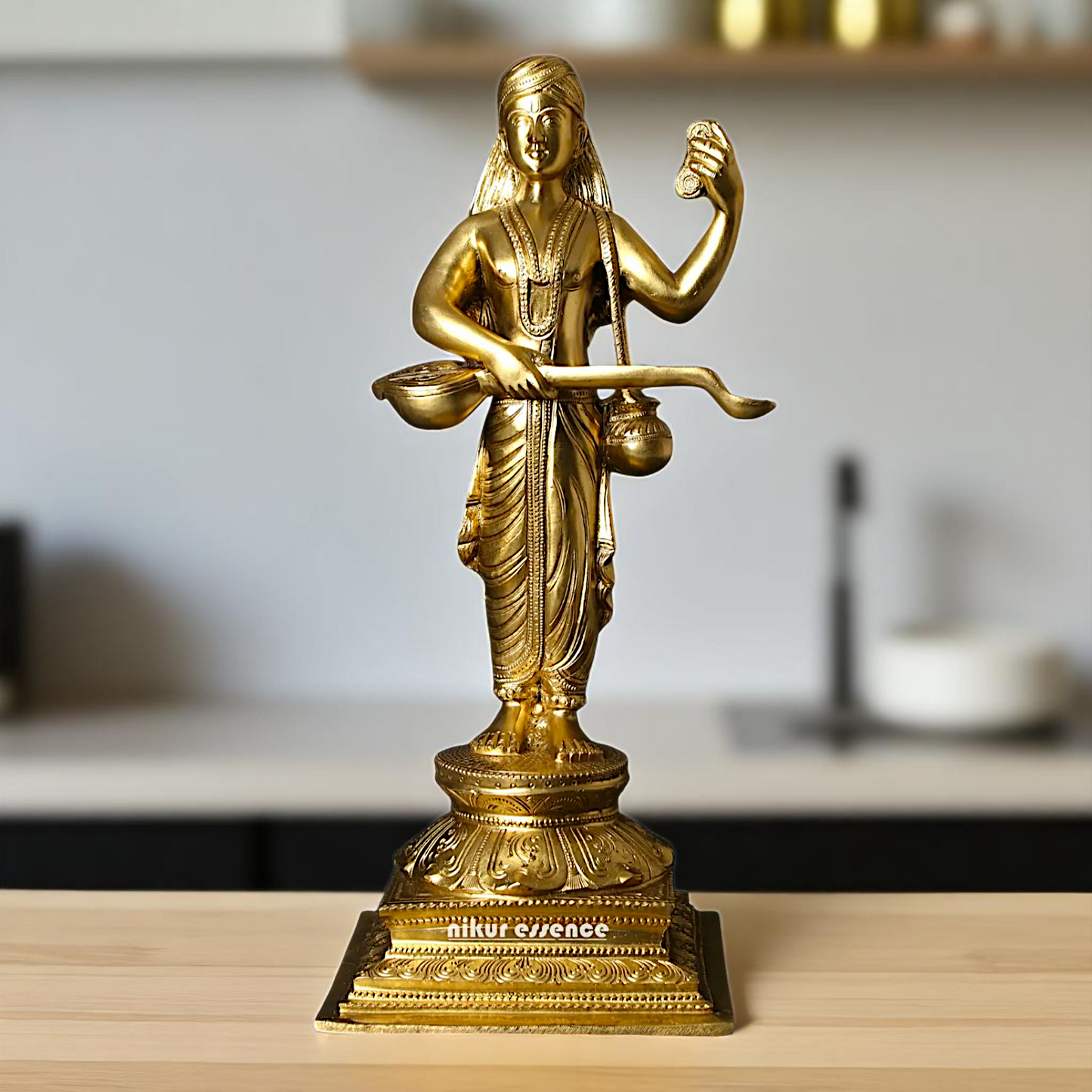 Lord Devarishi narada Standing Bronze/Panchaloha idol - 20 Inches Nikuressence