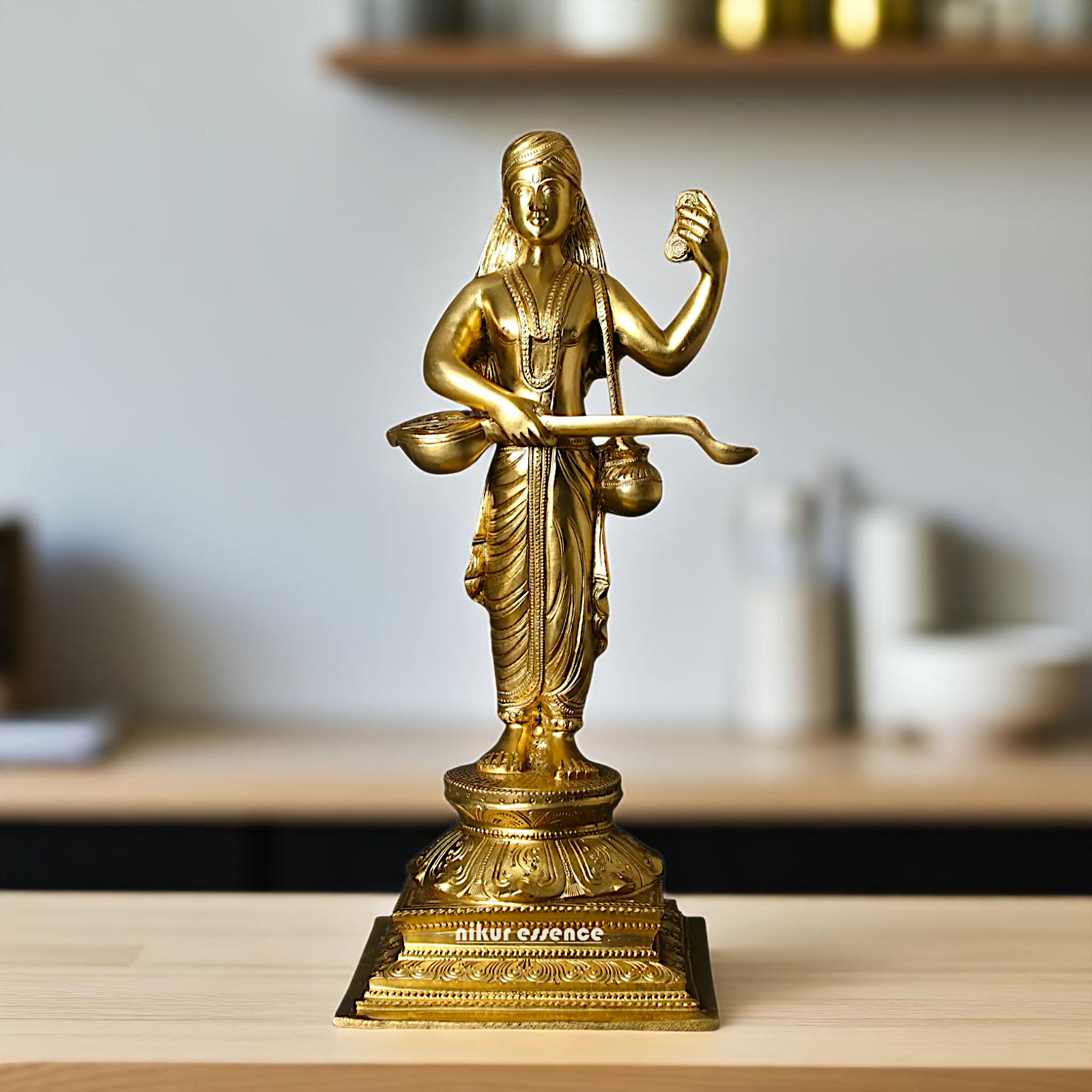 Lord Devarishi narada Standing Bronze/Panchaloha idol - 20 Inches Nikuressence