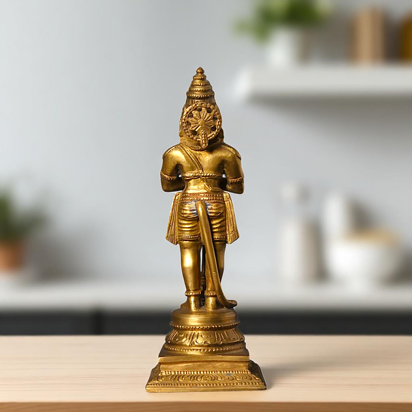 Hanuman ji Sankat Mochan Standing with hold mace Gada Bronze/Panchaloha idol - 7 Inches Nikuressence