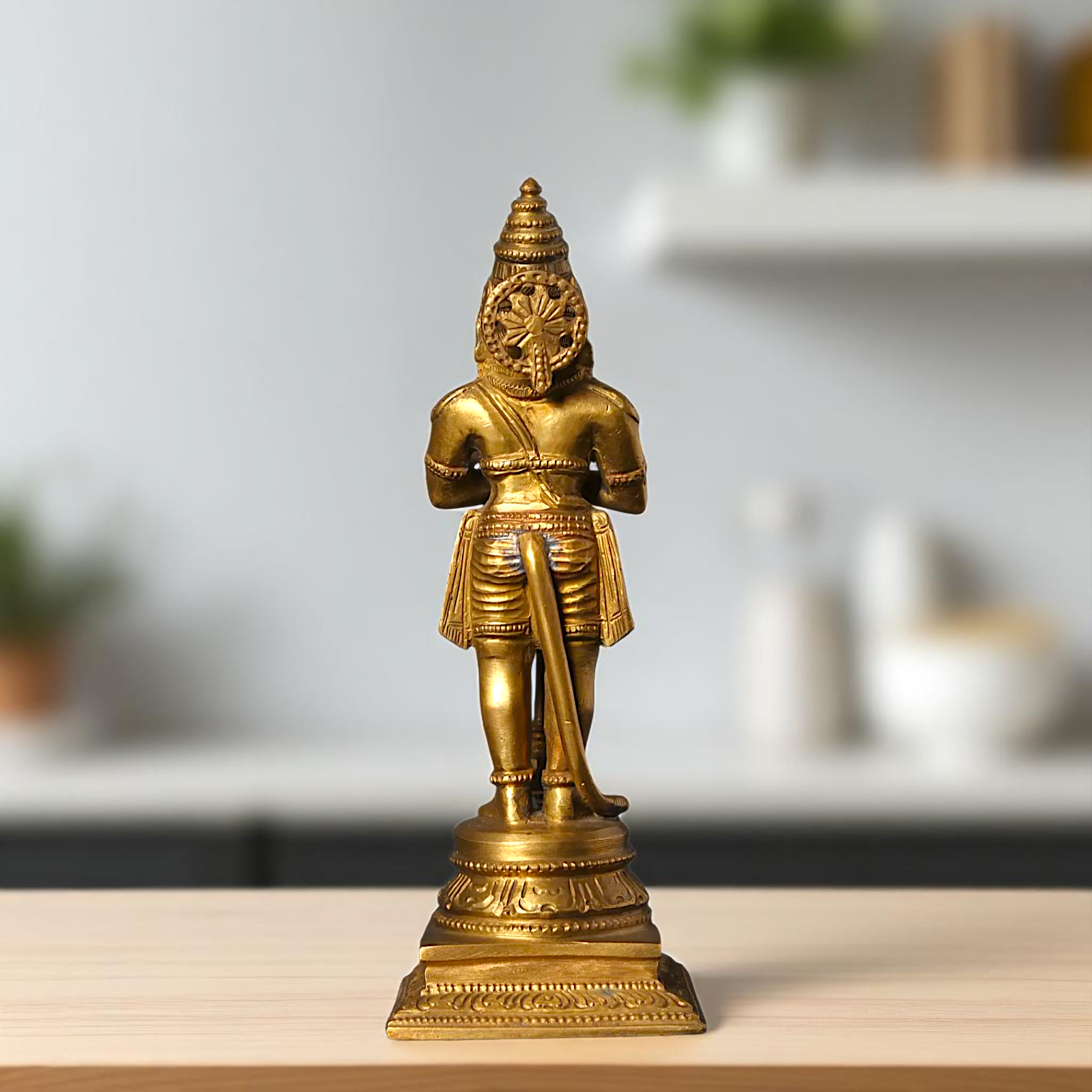 Hanuman ji Sankat Mochan Standing with hold mace Gada Bronze/Panchaloha idol - 7 Inches Nikuressence