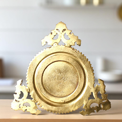 Lord Ganesha Head with Diya wall hanging Bronze/Panchaloha idol - 1 Feet Nikuressence