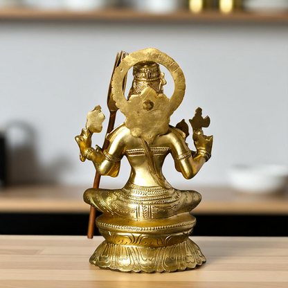 Bronze/Panchaloha Raja Rajeshwari Seated with Blessing statue - 7 Inches Nikuressence