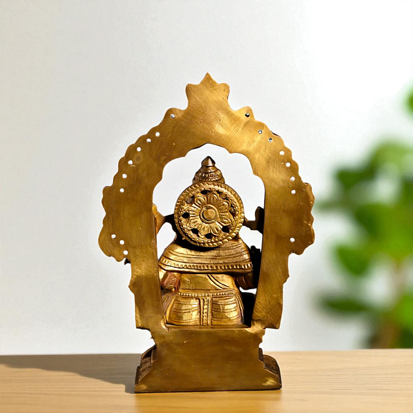 Lord Vinayaka Ganesha Seated on kirtimukha throne with Blessing Bronze/Panchaloha idol - 7 Inches Nikuressence