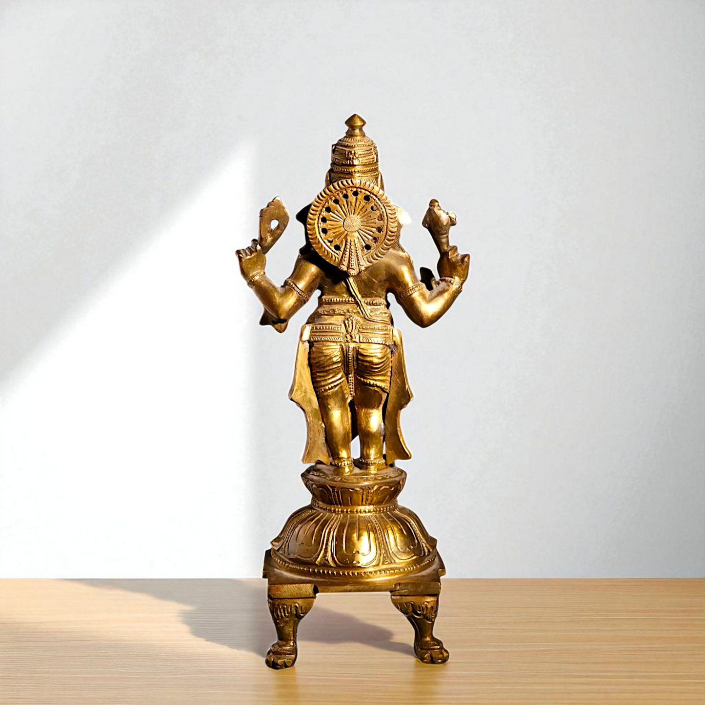 Ganesh Vinayaka Standing with Blessing Bronze/Panchaloha idol - 11 Inches Nikuressence