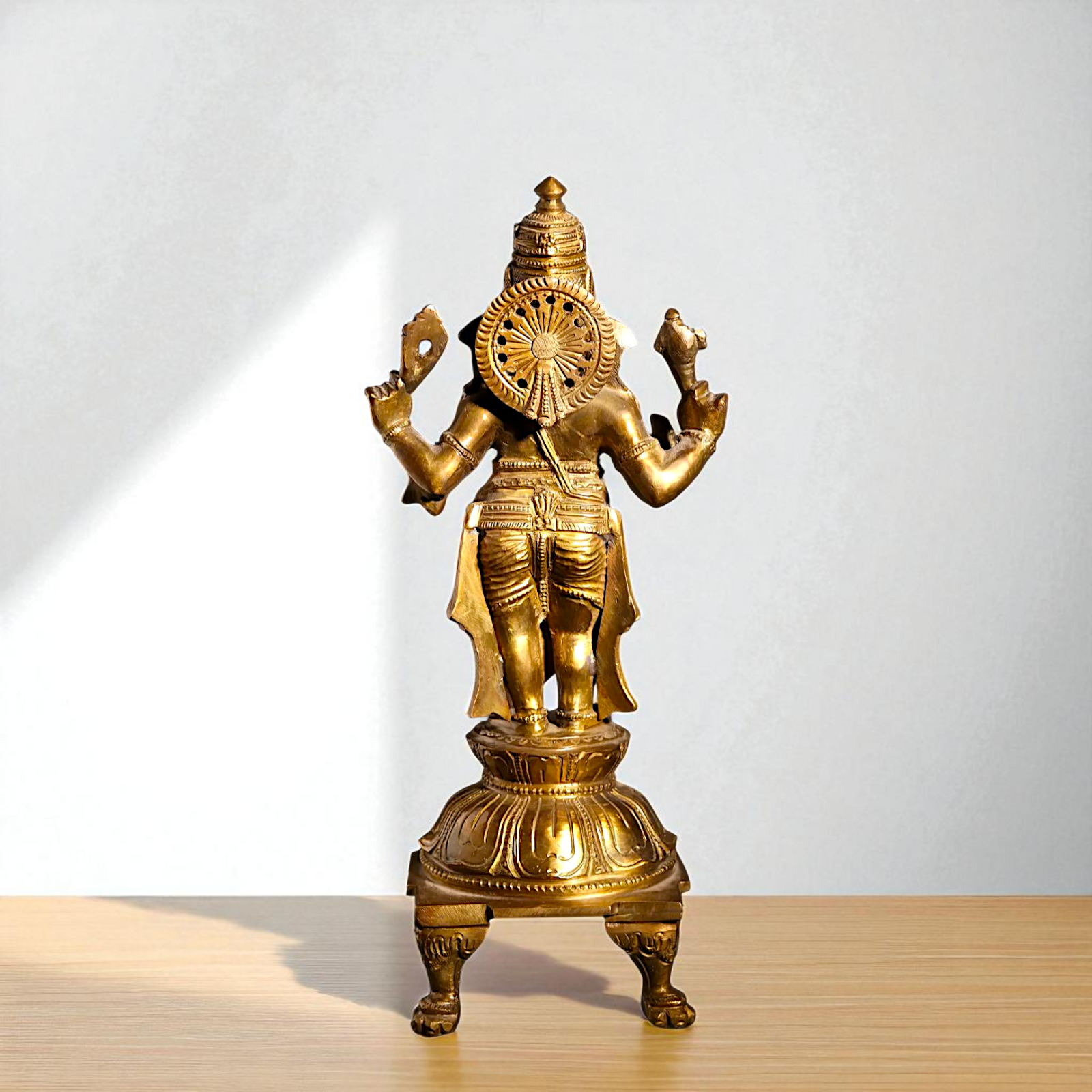 Ganesh Vinayaka Standing with Blessing Bronze/Panchaloha idol - 11 Inches Nikuressence