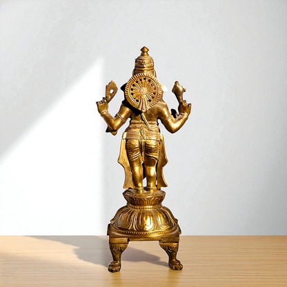 Ganesh Vinayaka Standing with Blessing Bronze/Panchaloha idol - 11 Inches Nikuressence