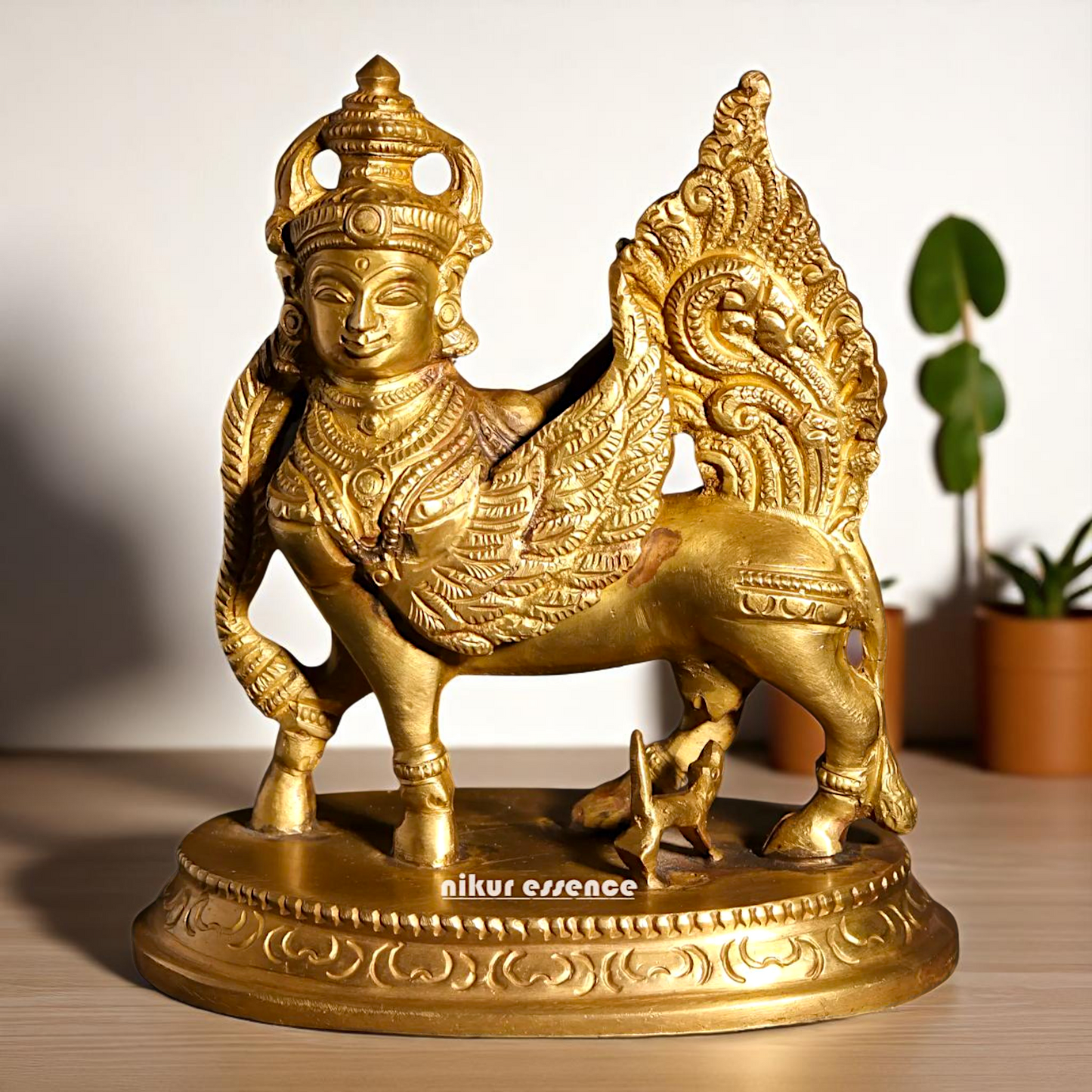 Online kamadhenu Cow maa Standing Bronze/Panchaloha idol - 5 Inches Nikuressence