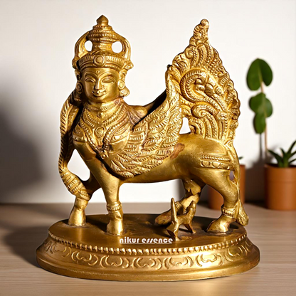 Online kamadhenu Cow maa Standing Bronze/Panchaloha idol - 5 Inches Nikuressence
