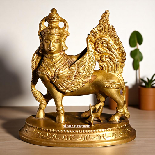 Online kamadhenu Cow maa Standing Bronze/Panchaloha idol - 5 Inches Nikuressence