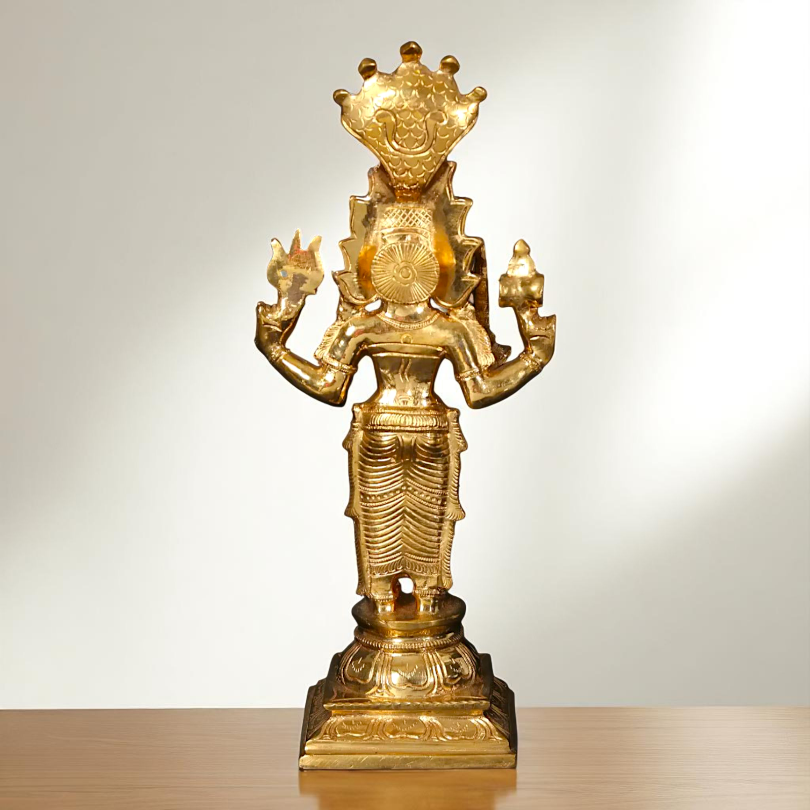 Goddess Mariamman Standing with Blessing Bronze/Panchaloha idol - 12 Inches Nikuressence