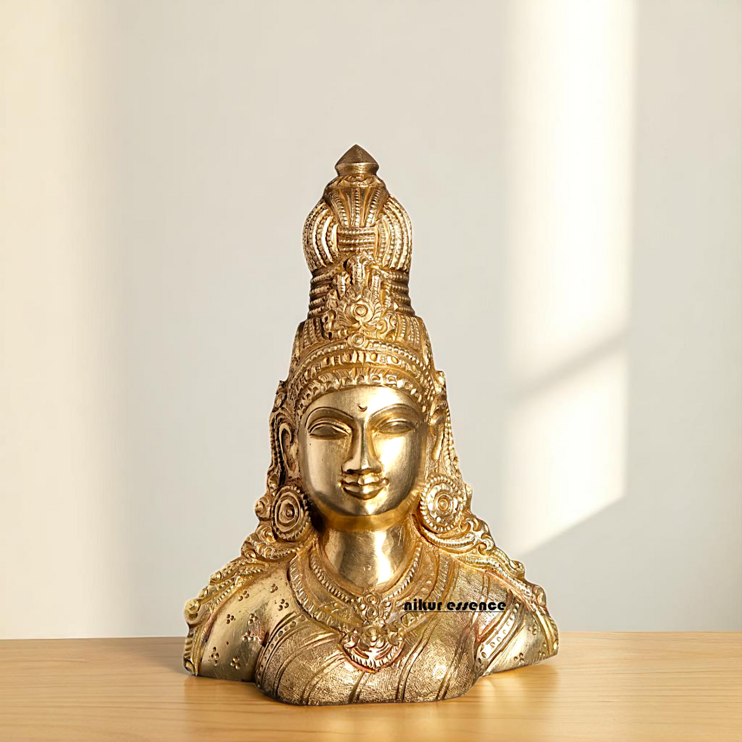 Goddess Parvati Maa Head face Bronze/Panchaloha idol - 5 Inches Nikuressence