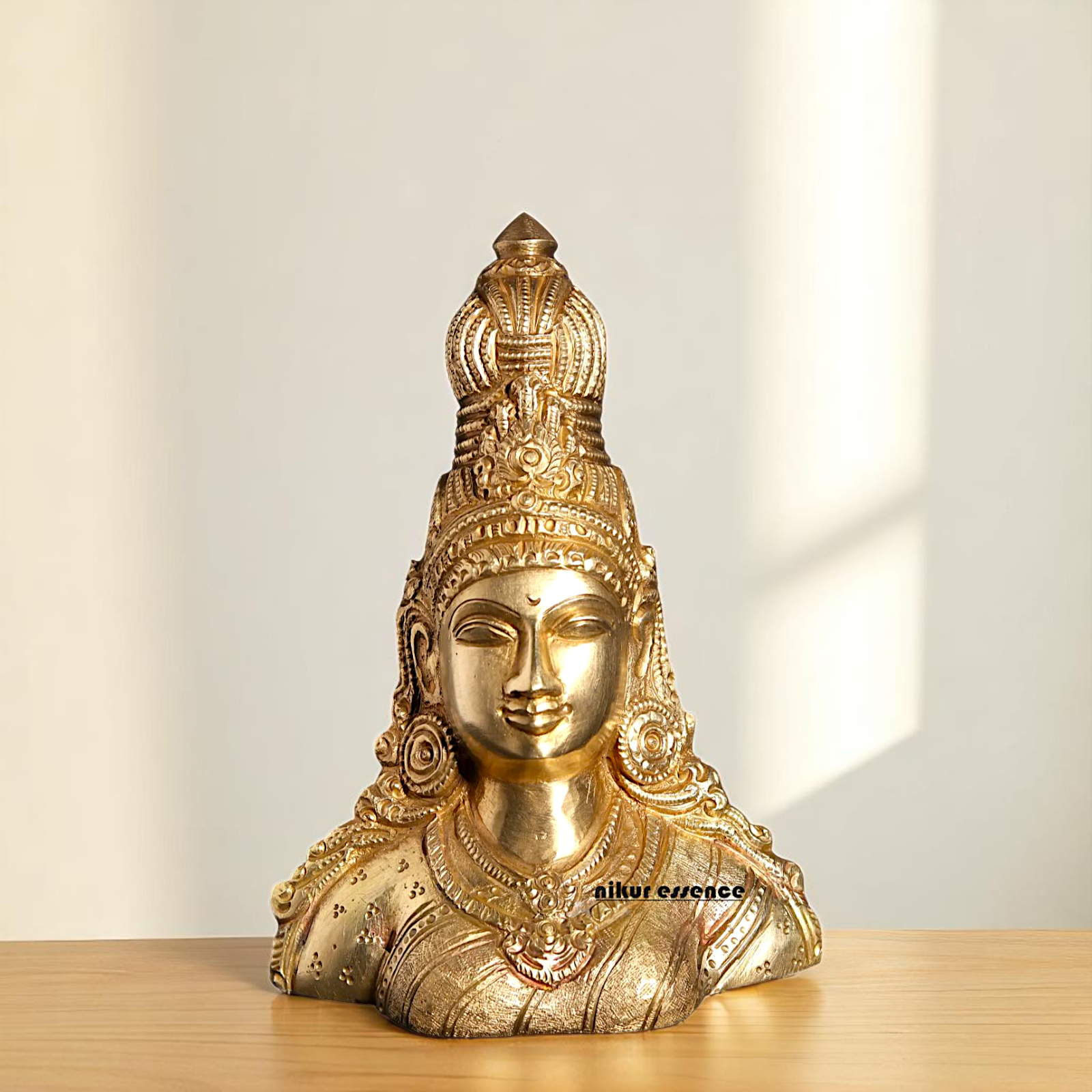 Goddess Parvati Maa Head face Bronze/Panchaloha idol - 5 Inches Nikuressence