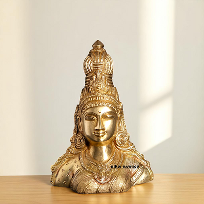 Goddess Parvati Maa Head face Bronze/Panchaloha idol - 5 Inches Nikuressence