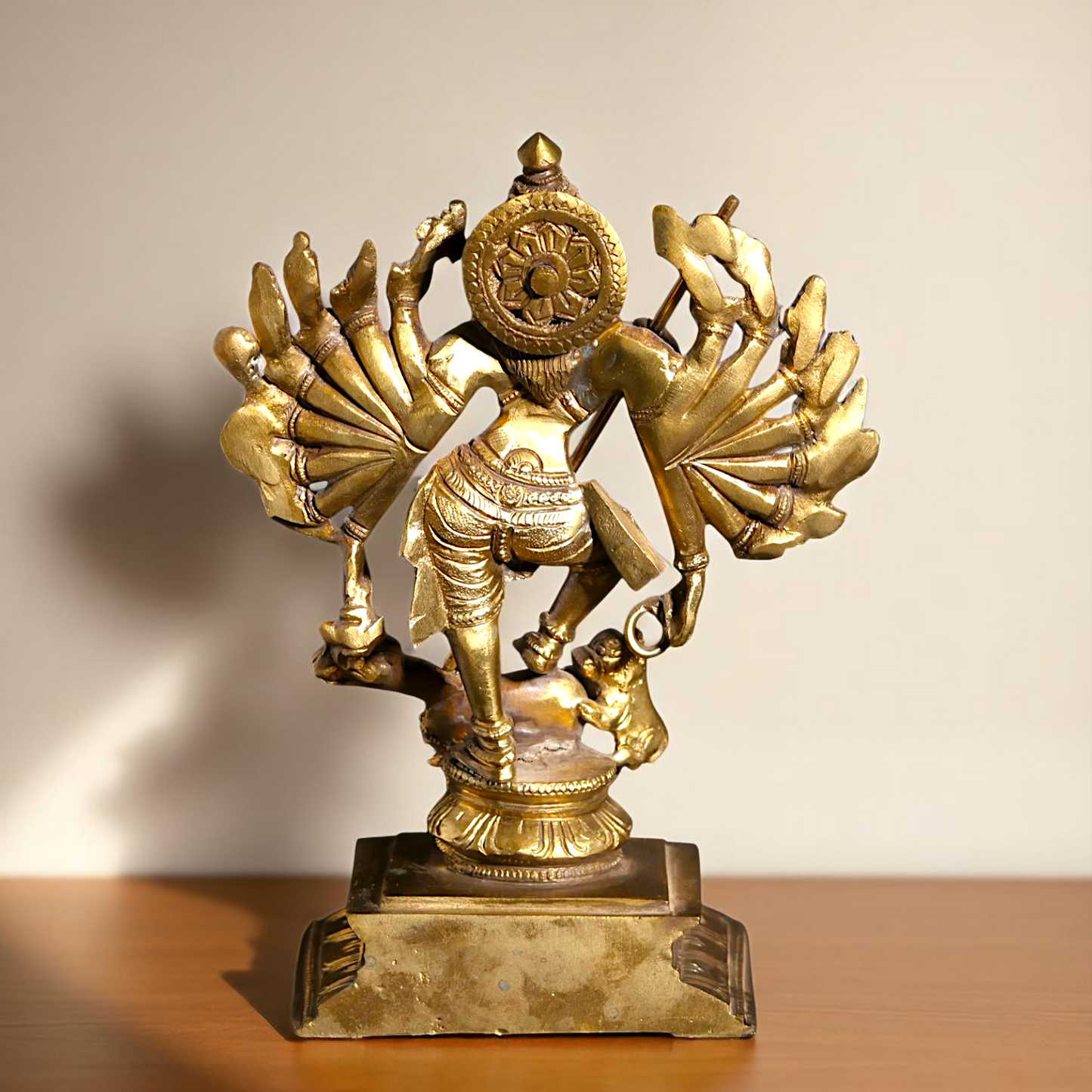 Goddess Mahishasura Mardini Durga Maa Bronze/Panchaloha idol - 8 Inches Nikuressence