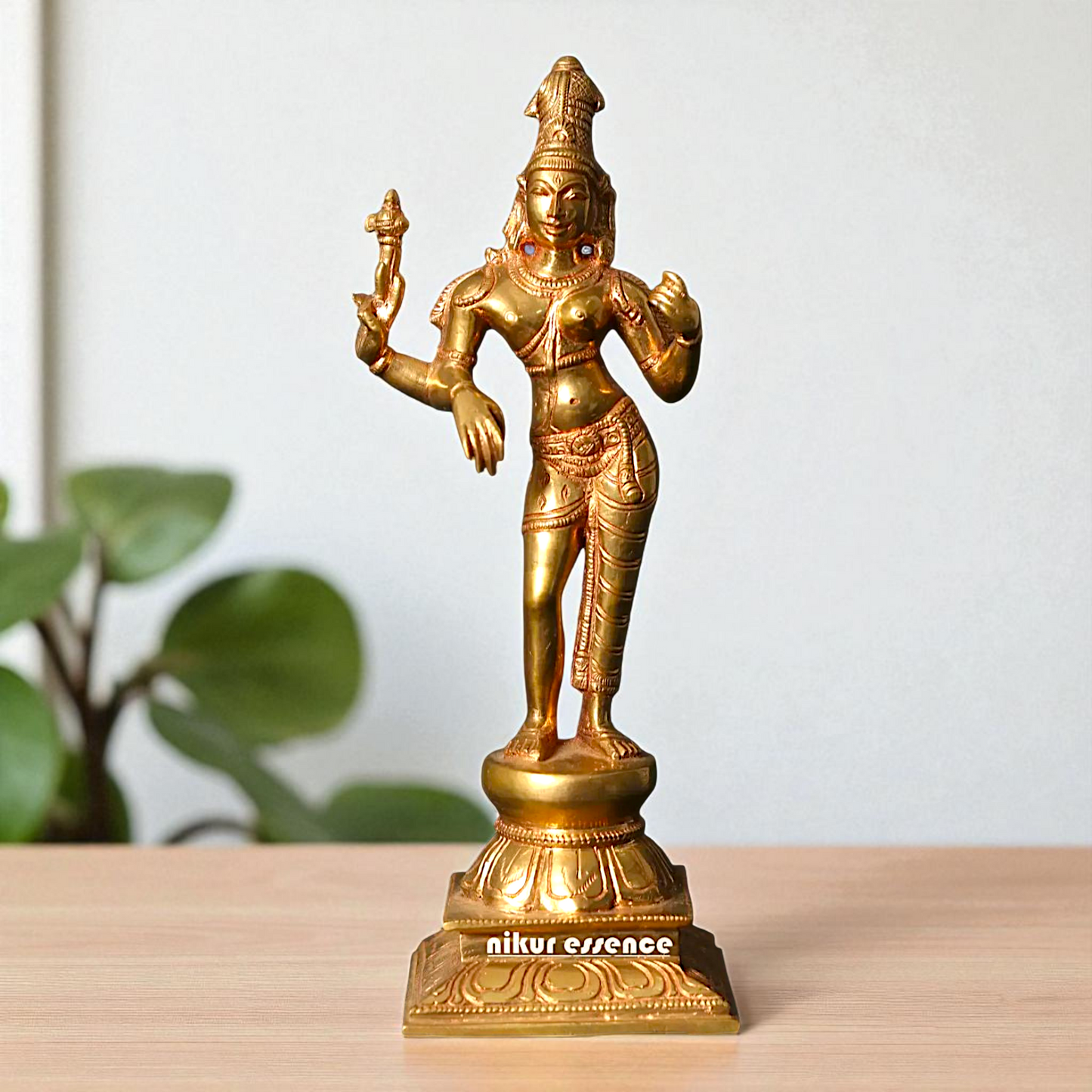 Ardhanarishvara Standing with Blessing Bronze/Panchaloha idol - 9 Inches Nikuressence