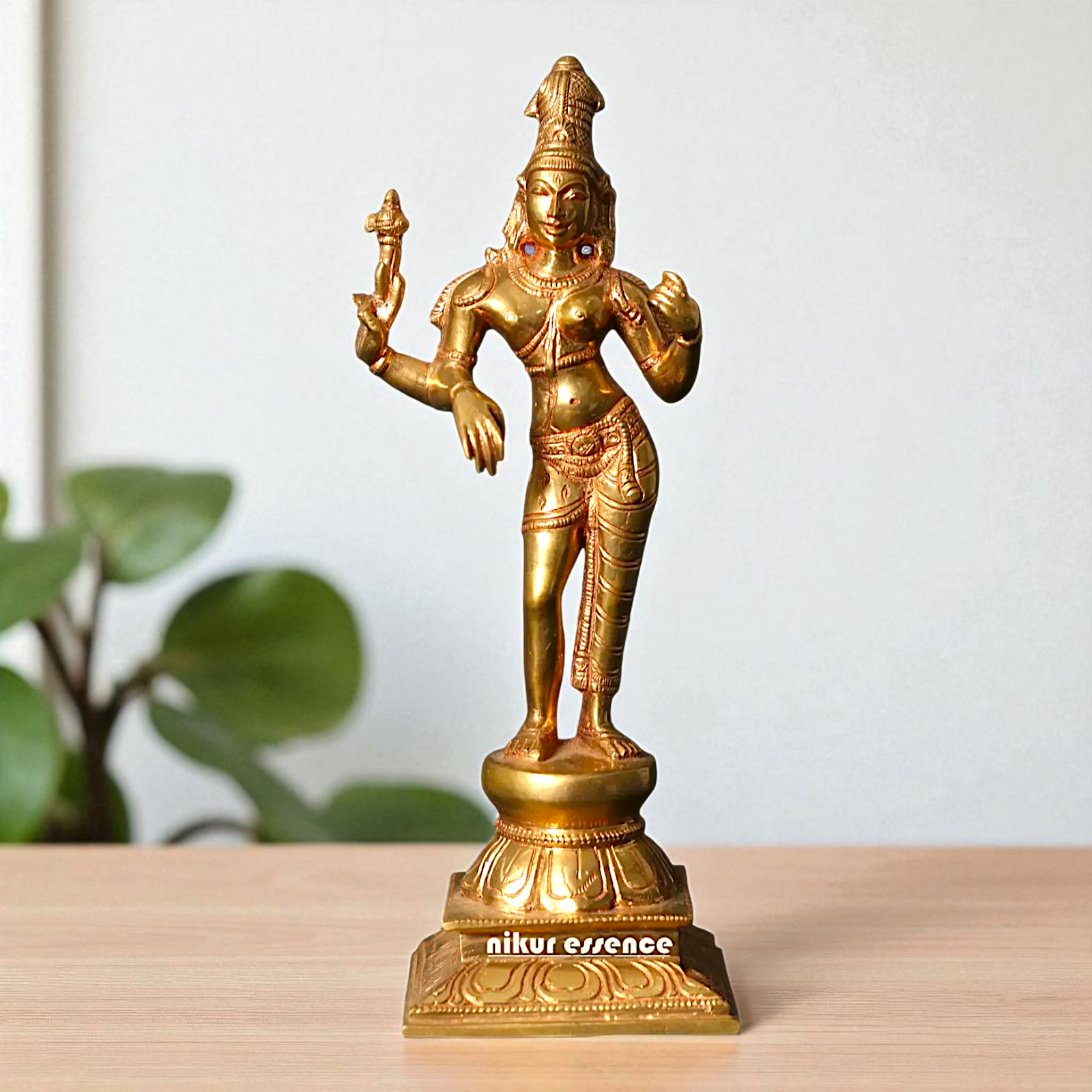 Ardhanarishvara Standing with Blessing Bronze/Panchaloha idol - 9 Inches Nikuressence