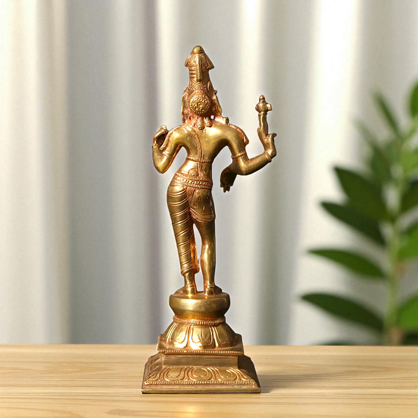 Ardhanarishvara Standing with Blessing Bronze/Panchaloha idol - 9 Inches Nikuressence