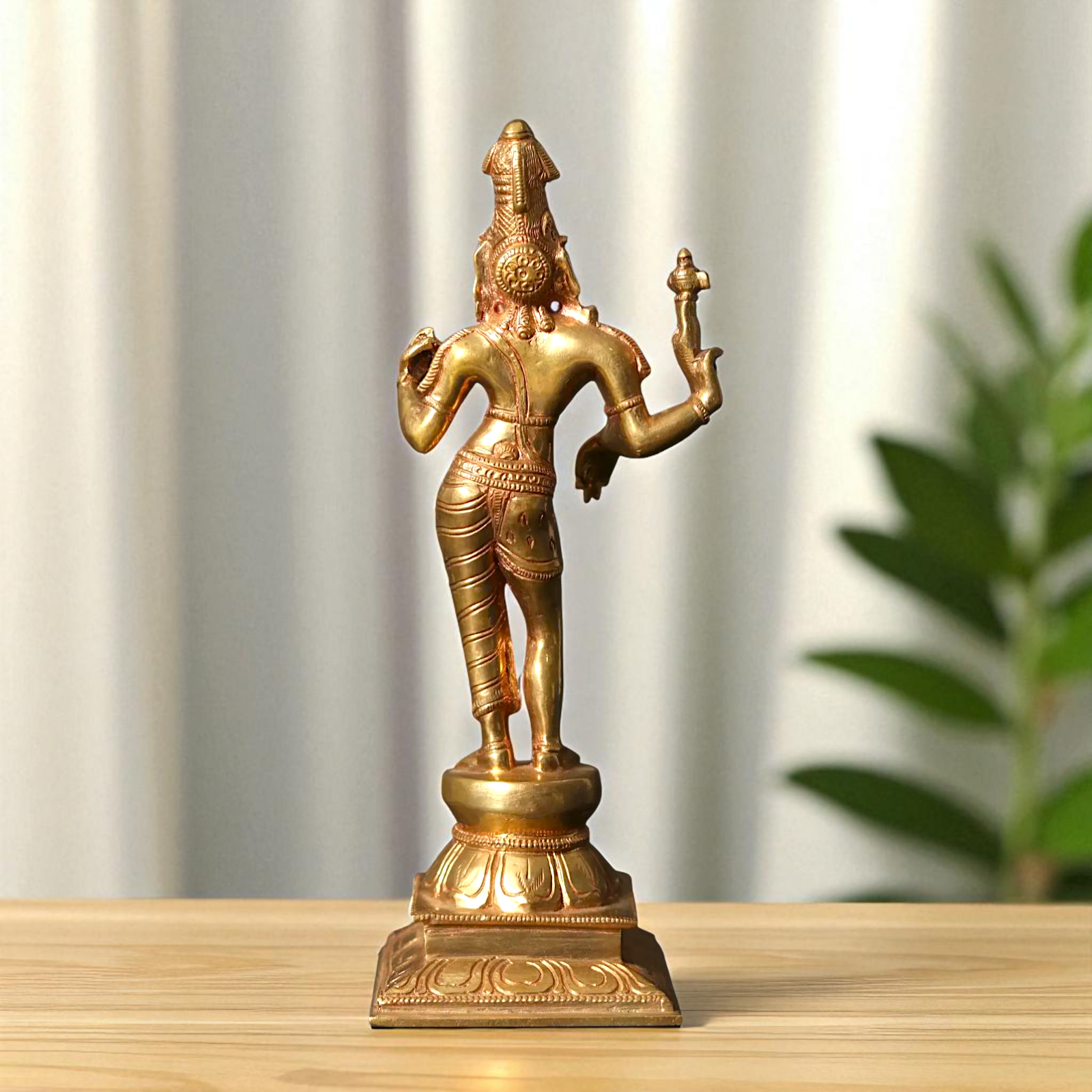 Ardhanarishvara Standing with Blessing Bronze/Panchaloha idol - 9 Inches Nikuressence