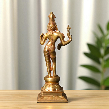 Ardhanarishvara Standing with Blessing Bronze/Panchaloha idol - 9 Inches Nikuressence