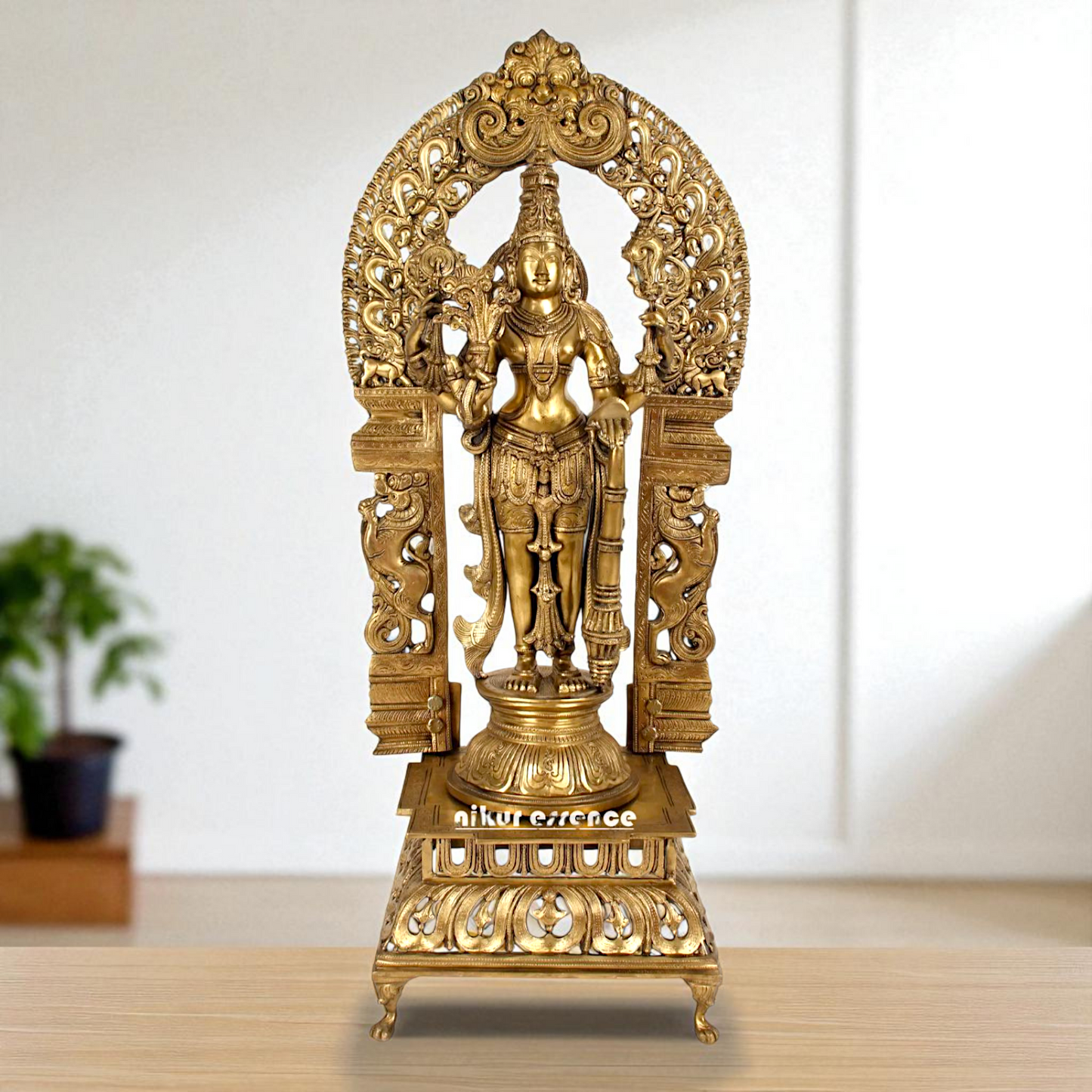 Big Vishnu Bhagwan Standing with Blessing Bronze/Panchaloha idol - 39 Inches Nikuressence