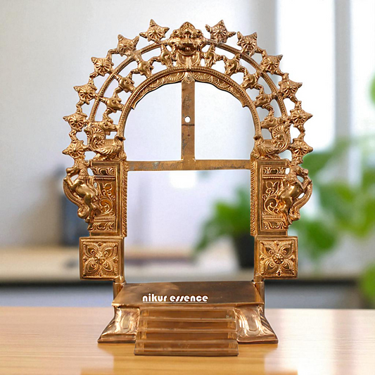 Kirtimukha Singhasan Bronze/Panchaloha idol - 17 Inches Nikuressence