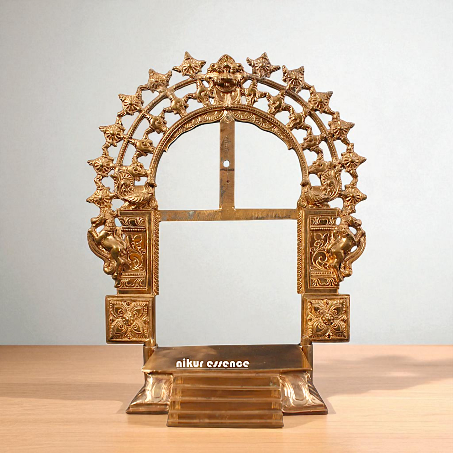 Kirtimukha Singhasan Bronze/Panchaloha idol - 17 Inches Nikuressence