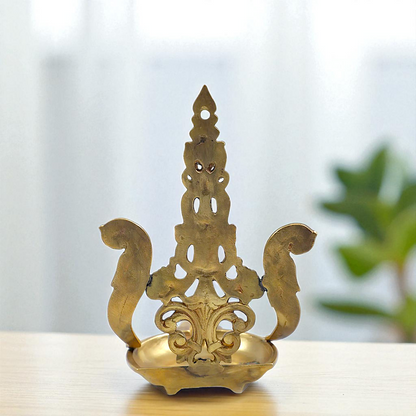 Parrot Diya wall decor oil lamp Bronze/Panchaloha - 8 Inches Nikuressence