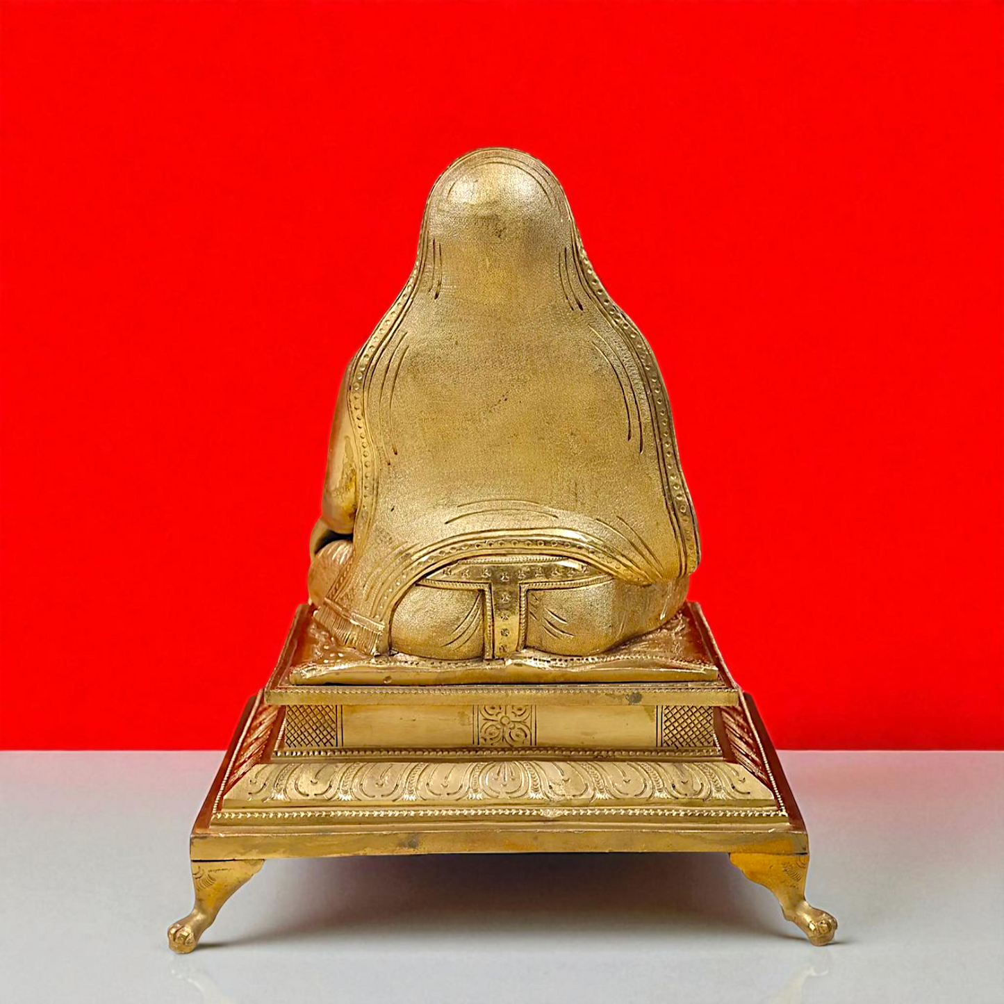 Sri Raghavendra Swamy Seated with Blessing Bronze/Panchaloha idol - 1 Feet Nikuressence