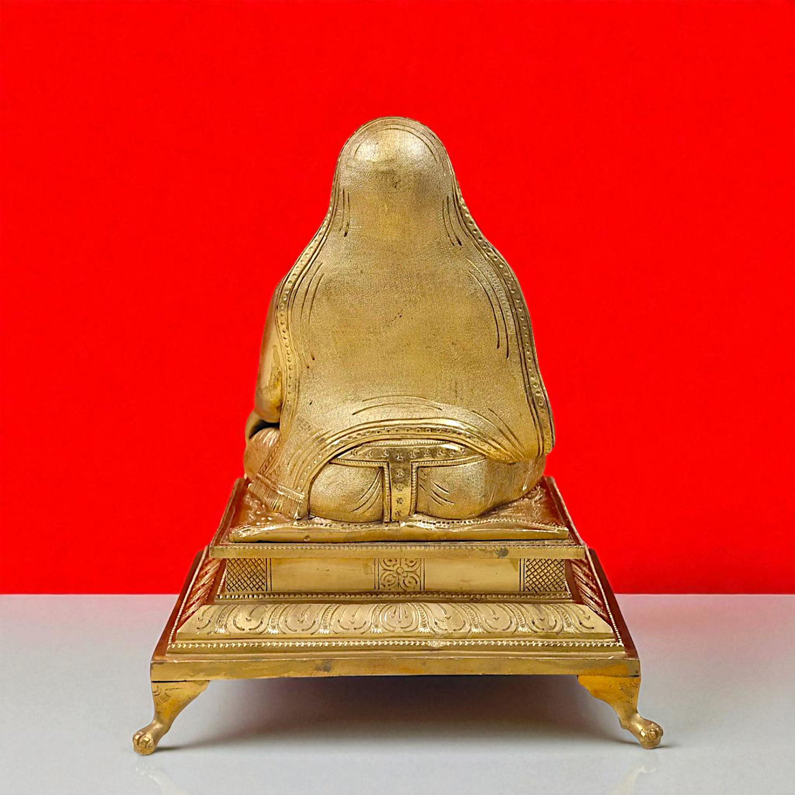 Sri Raghavendra Swamy Seated with Blessing Bronze/Panchaloha idol - 1 Feet Nikuressence