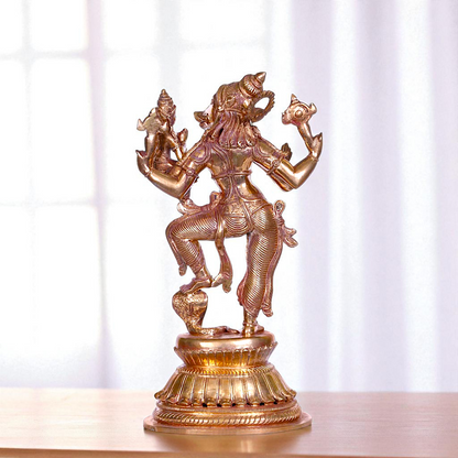 Varaha Vishnu Standing with Lakshmi Blessing Bronze/Panchaloha idol - 9 Inches Nikuressence