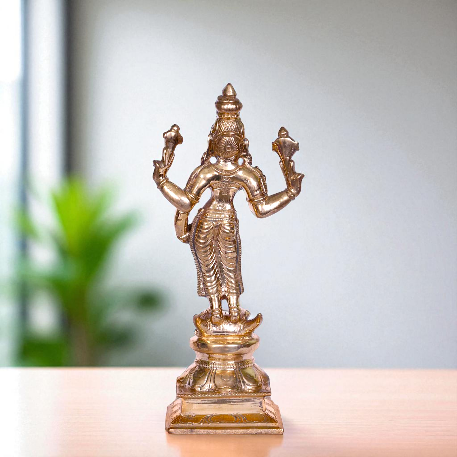 Goddess Durga Devi Maa Standing with Blessing Bronze/Panchaloha idol - 6 Inches Nikuressence