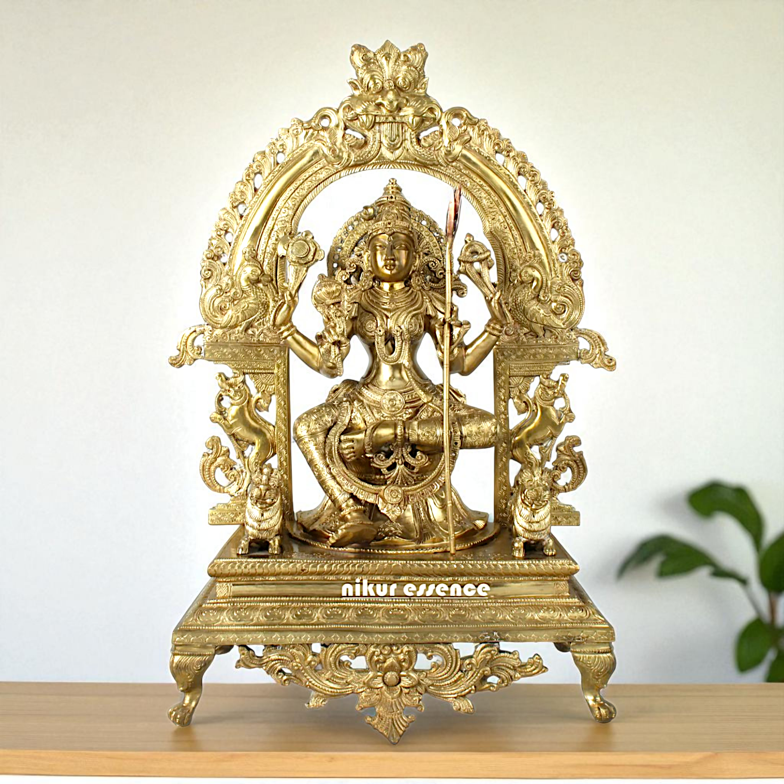 Rajarajeshwari Seated with Blessing Bronze/Panchaloha idol - 2 Feet Nikuressence