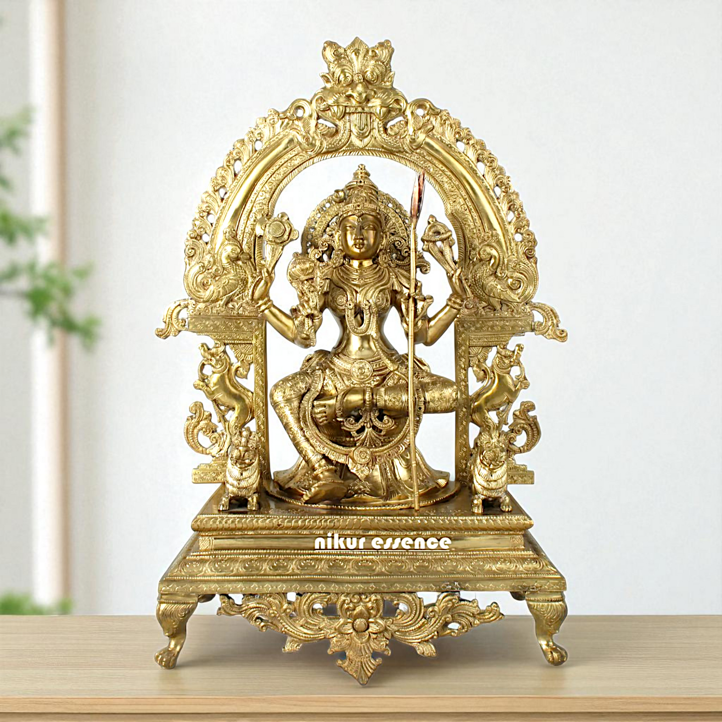 Rajarajeshwari Seated with Blessing Bronze/Panchaloha idol - 2 Feet Nikuressence