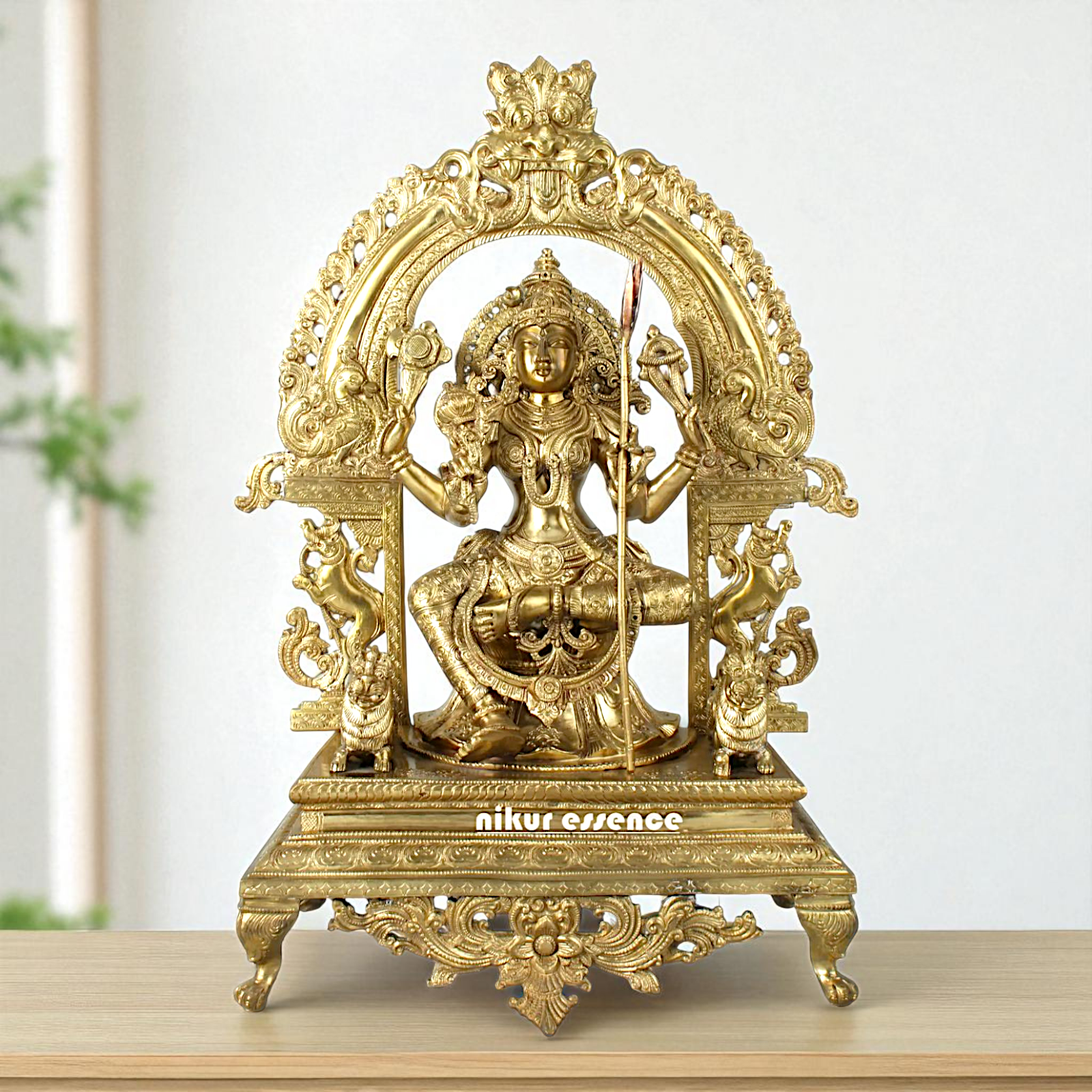 Rajarajeshwari Seated with Blessing Bronze/Panchaloha idol - 2 Feet Nikuressence