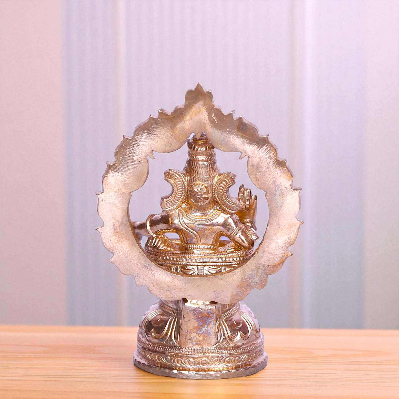 Lord Ayyappan Murugan swamy Seated with Blessing Bronze/Panchaloha idol - 6 Inches Nikuressence