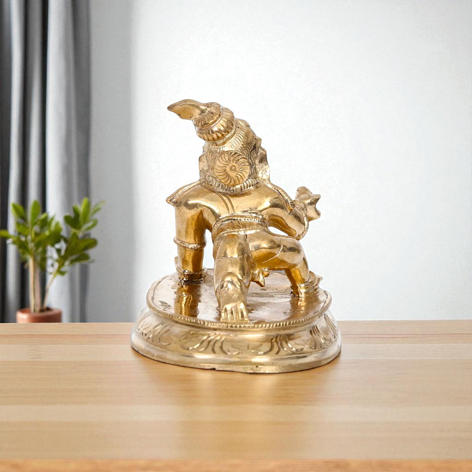 Laddoo Gopal Krishna Worship Bronze/Panchaloha idol - 4 Inches Nikuressence