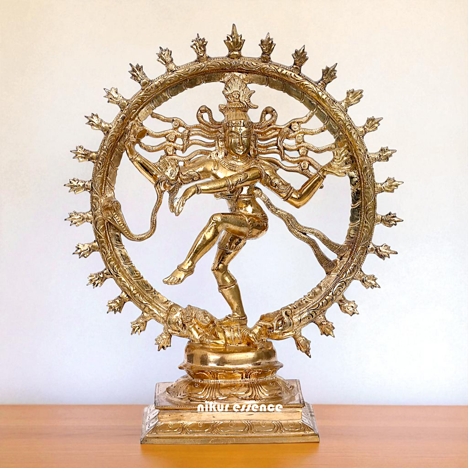 Shiva Nataraja Dancing Bronze/Panchaloha idol - 13 Inches Nikuressence