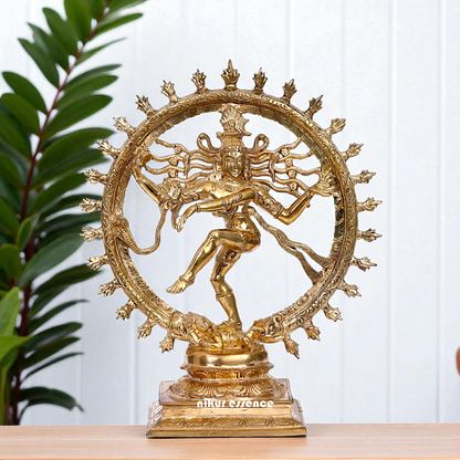 Shiva Nataraja Dancing Bronze/Panchaloha idol - 13 Inches Nikuressence