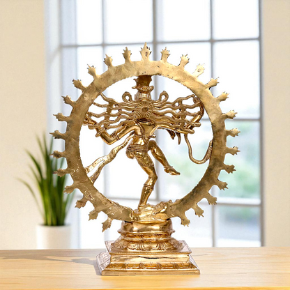 Shiva Nataraja Dancing Bronze/Panchaloha idol - 13 Inches Nikuressence
