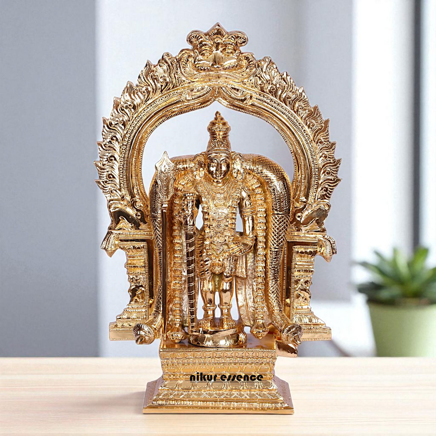 Lord Murugan Kartikeya Swamy Standing Bronze/Panchaloha idol - 17 Inches Nikuressence