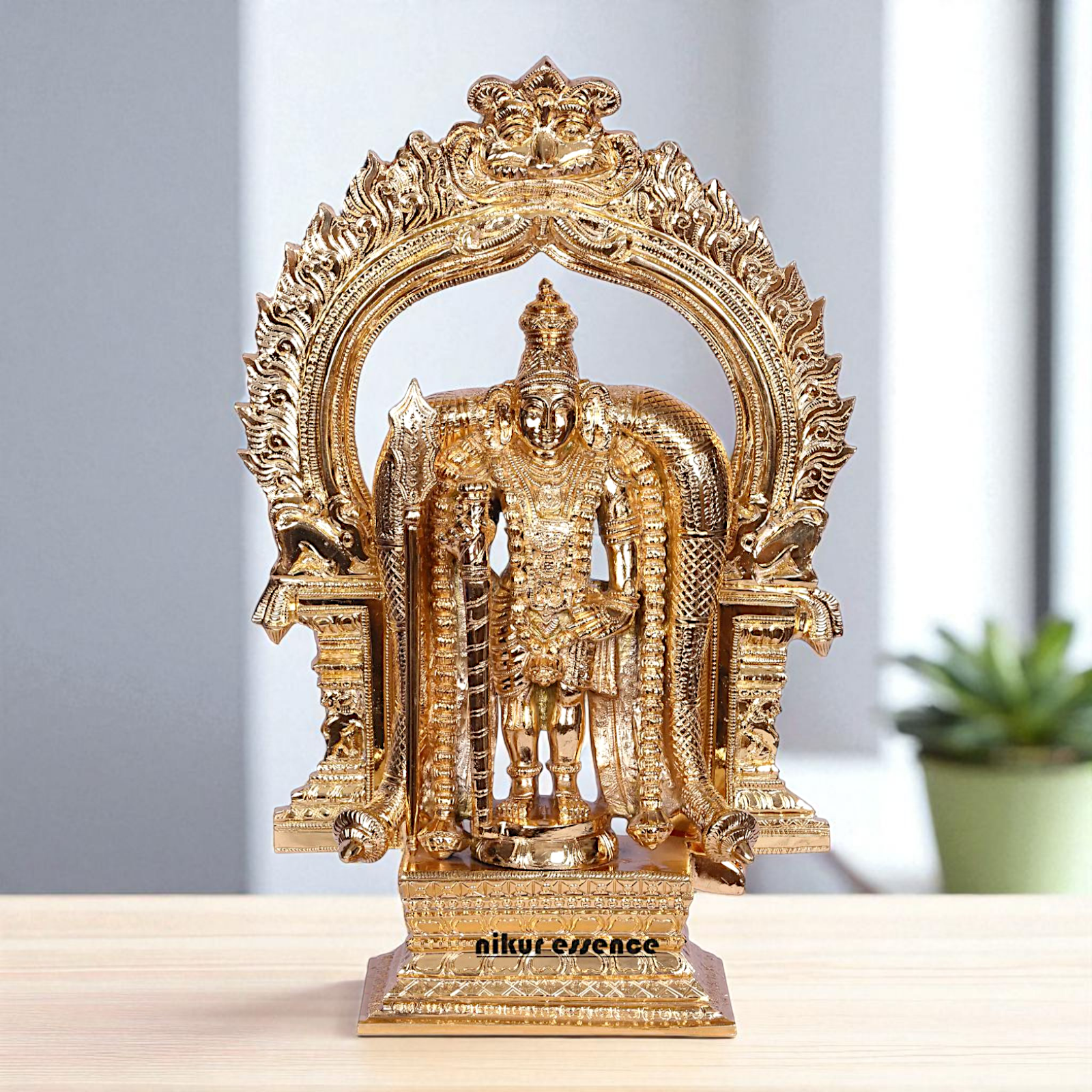 Lord Murugan Kartikeya Swamy Standing Bronze/Panchaloha idol - 17 Inches Nikuressence