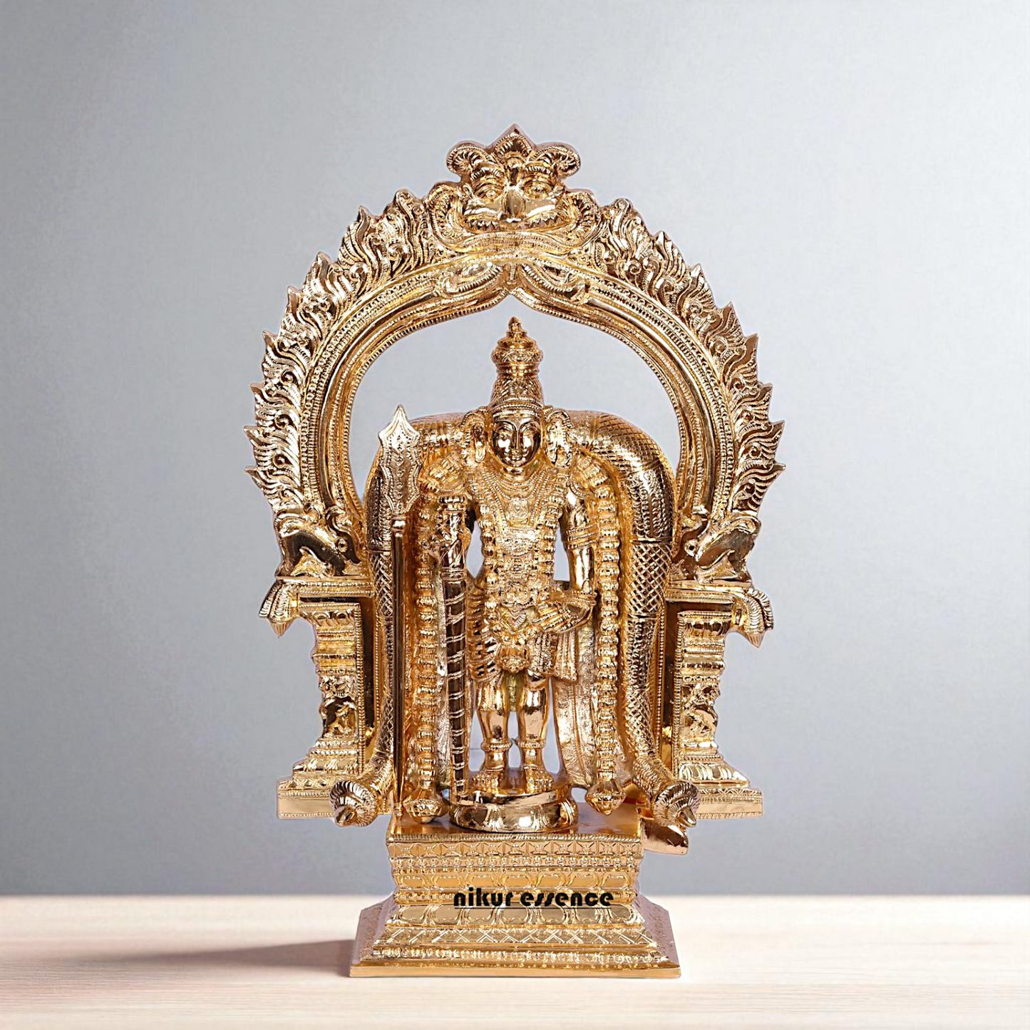 Lord Murugan Kartikeya Swamy Standing Bronze/Panchaloha idol - 17 Inches Nikuressence