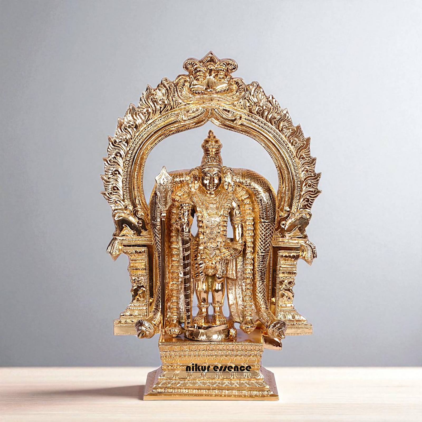 Lord Murugan Kartikeya Swamy Standing Bronze/Panchaloha idol - 17 Inches Nikuressence