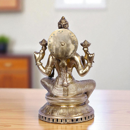 Bronze/Panchaloha Lakshmi Maa Seated with blessing statue - 13 Inches Nikuressence